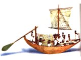 Ancient Egyptian sail boat, from about 2000 BC